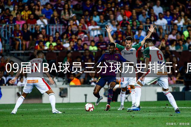 09届NBA球员三分球历史排行：库里领跑 哈登第二